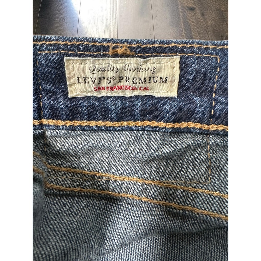 Levi's 514 Straight Jeans Mens 38x30 Blue Denim Premium Stretch Casual Classic - Picture 5 of 8